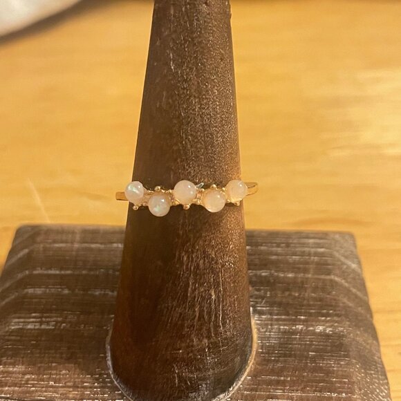 Pink Opal Stone Ring Size 6.5 - Picture 3 of 3